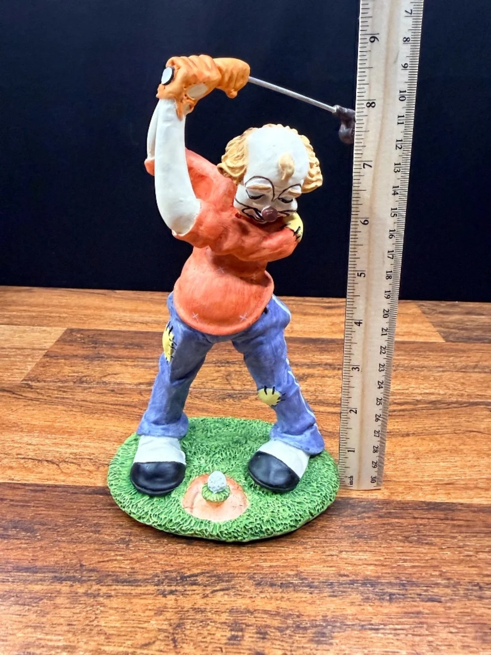 Golfing Clown Figurine